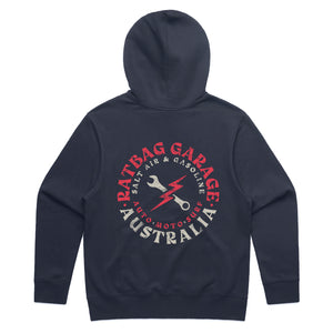 Garage Emblem Midnight Blue Mens Heavy Hoodie