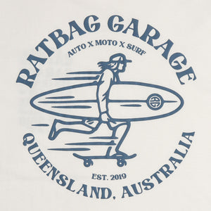 Beach Rat Mens Organic Natural Vintage Cotton Graphic T-Shirt