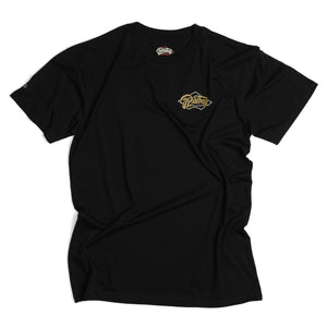 Pistons & Palms Mens Black Vintage Cotton Graphic T-Shirt
