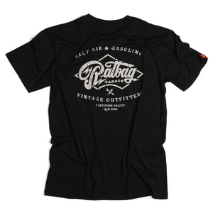 Ratbag Garage Rep Mens Black Vintage Cotton Graphic T-Shirt