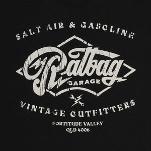 Ratbag Garage Rep Mens Black Vintage Cotton Graphic T-Shirt