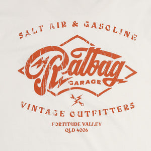 Ratbag Garage Rep Mens Organic Natural Vintage Cotton Graphic T-Shirt