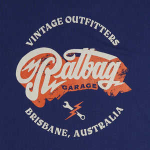 Ratbag Shadow Mens Cobalt Vintage Cotton Graphic T-Shirt
