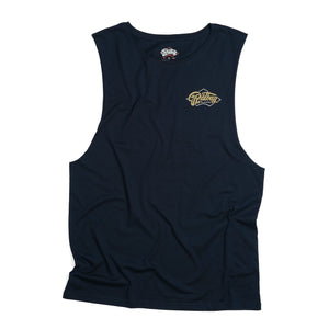 Serpent Re-Imagined Mens Navy Vintage Cotton Graphic Tank