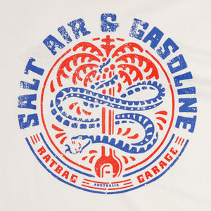 Serpent Re-Imagined Mens Organic Natural Vintage Cotton Graphic T-Shirt